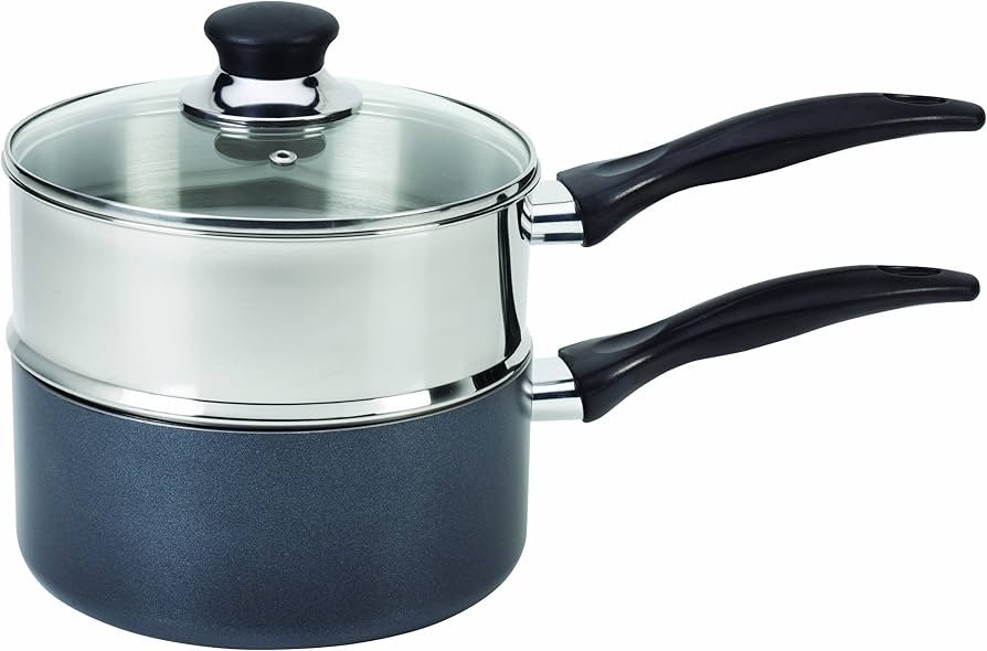 Double-Boiler Aluminum Saucepan Set